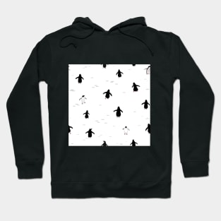 Penguins minimalistic pattern Hoodie